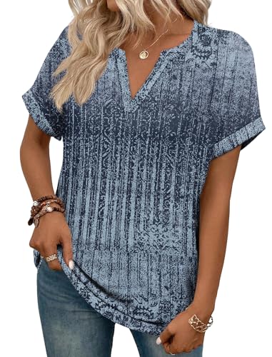 Image of WIHOLL Womens Blouses Spring Tops Short Sleeve Shirts Dressy Casual Summer Vacation Fashion Clothing 2026