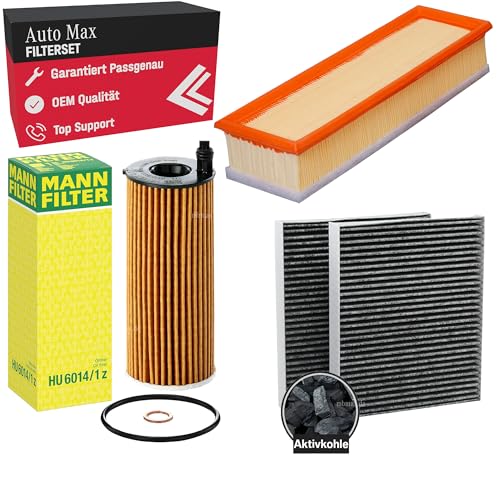 Filterset Inspektionspaket für BMW 5er | Diesel B47 | 518d (150 PS) 520d (190 PS) | F10 F11 | Ölfilter | Luftfilter | Innenraumfilter | Aktivkohle Filterset Inspektionspaket für BMW 5er | Diesel B47 | 518d (150 PS) 520d (190 PS) | F10 F11 | Ölfilter | Luftfilter | Innenraumfilter | Aktivkohle
