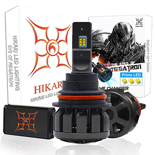 HIKARI Ultra 9007 HB5 LED Bulbs Conversion Kit, Prime Zes Chips, Halogen Replacement 6K Cool White Foglight