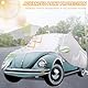 Autoabdeckung Vollgarage Ersatz für VW Beetle 1960-1980, Wasserdicht UV Beständige Auto Abdeckplane, Allwetter Reflektierende Autoabdeckung Für Alle Jahreszeiten Geeignet (Silber)