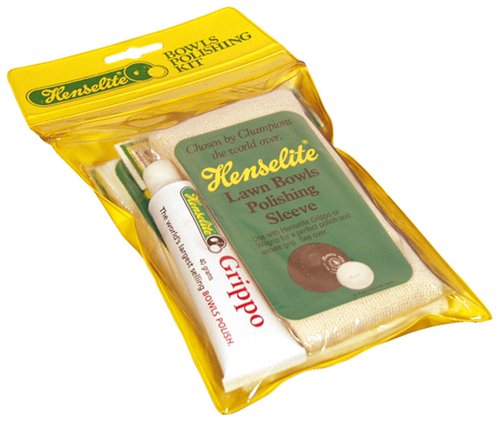 Henselite New Bowls Grippo Wax With Sleeve & Cloth Lawn Polishing Kit UK