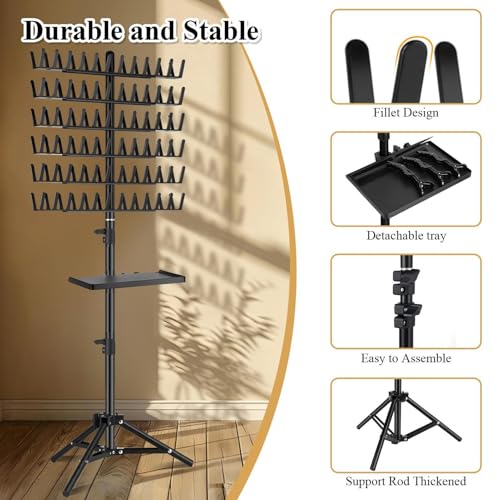 Support pour extensions de cheveux noir et amovible pour tressage - 7