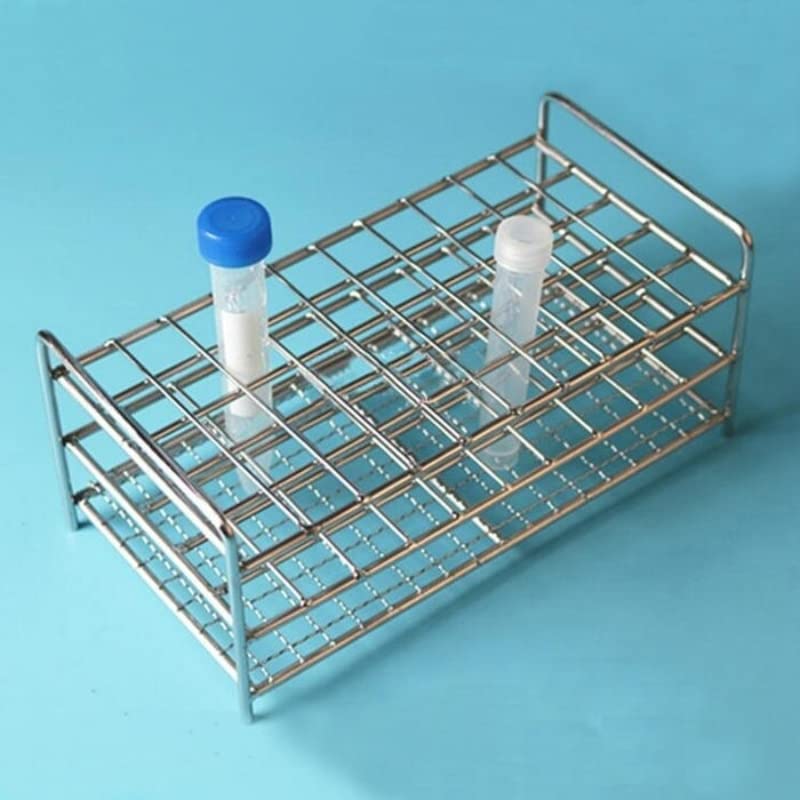 1Pcs Stainless Steel 40 Holes Or 50 Holes Wire Test Tube Rack Centritube Tube Holder For 13/16/17/19/21/26/30/32mm Test Tube (Size : 30mm 40holes)