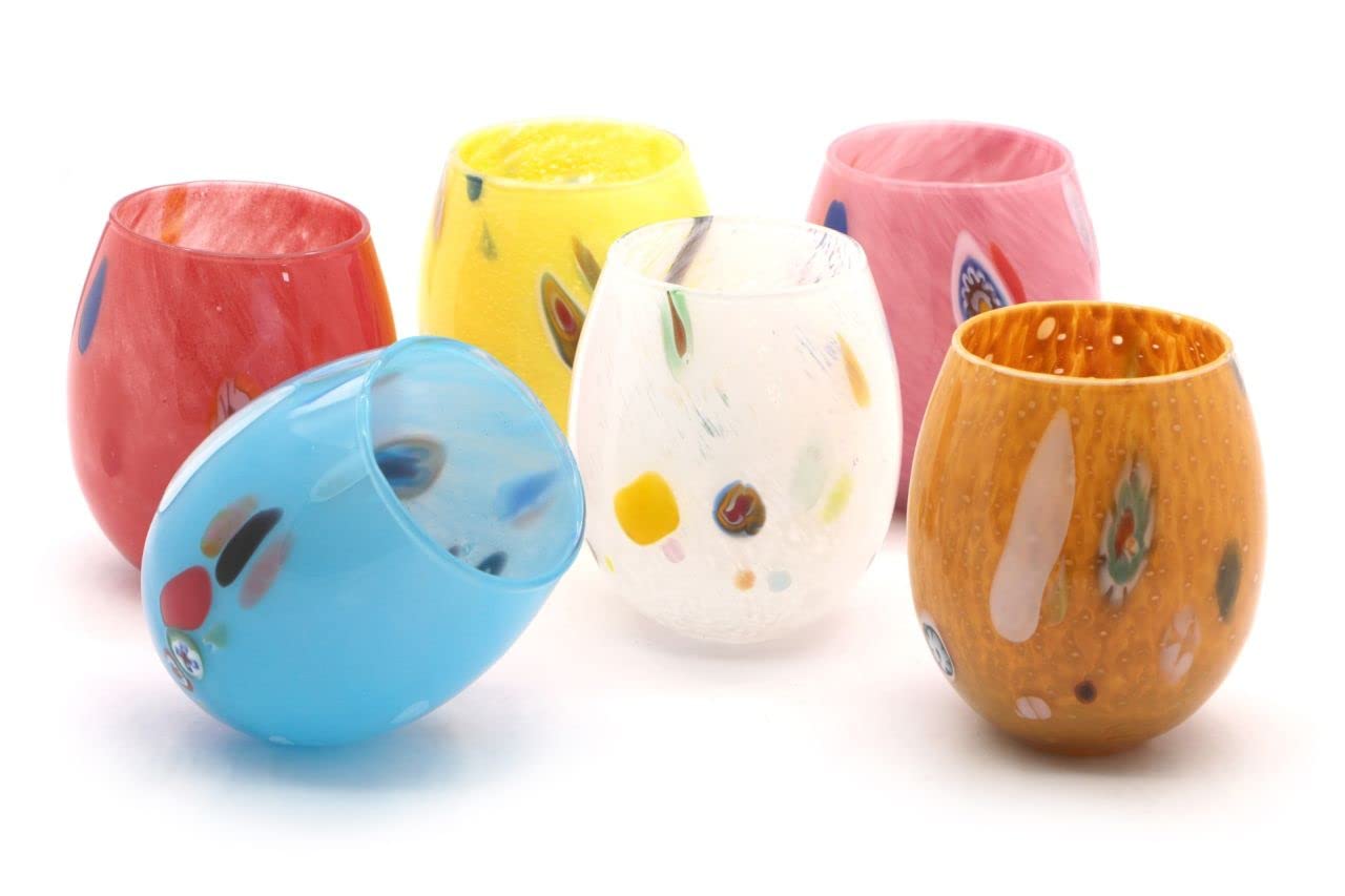 Ensemble De 6 Verres à Eau En Verre Transparent Coloré Gris Castle