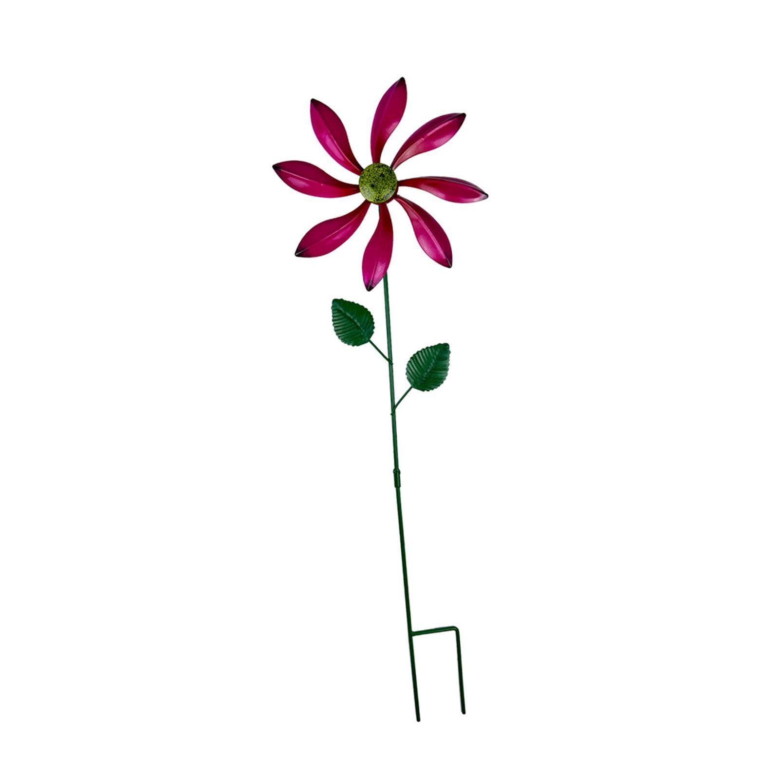 Iron Wind Spinner with Stake Metal Windmill for Driveway Outside Decor Rose red|Home & Garden | Yard, Garden & Outdoor Living |Windmills & Wind Spinners|1 Outdoor Wind Spinner with Stake-image-32