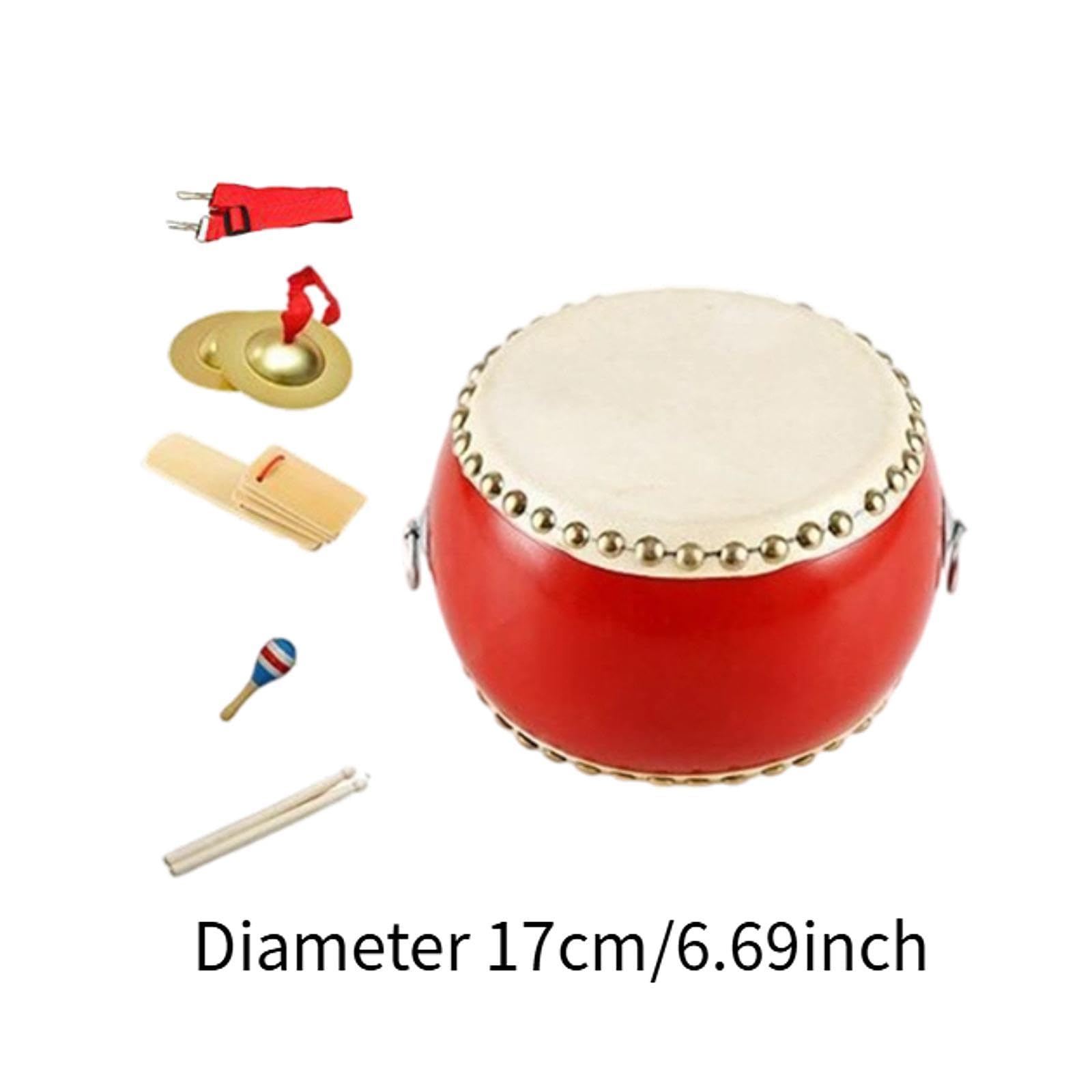 Set di Batteria in Legno per Bambini, Educativo, Tamburo da 17 Cm, Regalo di Compleanno per Bambini