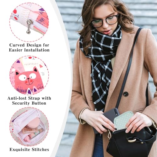 Image of 3 PCS Sanitary Pad Storage Bag Portable Period Bag for Teen Pads /Sanitary Napkins /Tampons, Sanitary Napkin Storage Bags First Period Gifts for School, Hygiene Bags Travel Containers (Pink,Grey, Blue)
