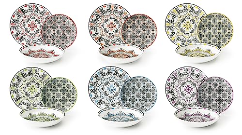 Excelsa - Service de Vaisselle Roma 18 pièces Multicolore