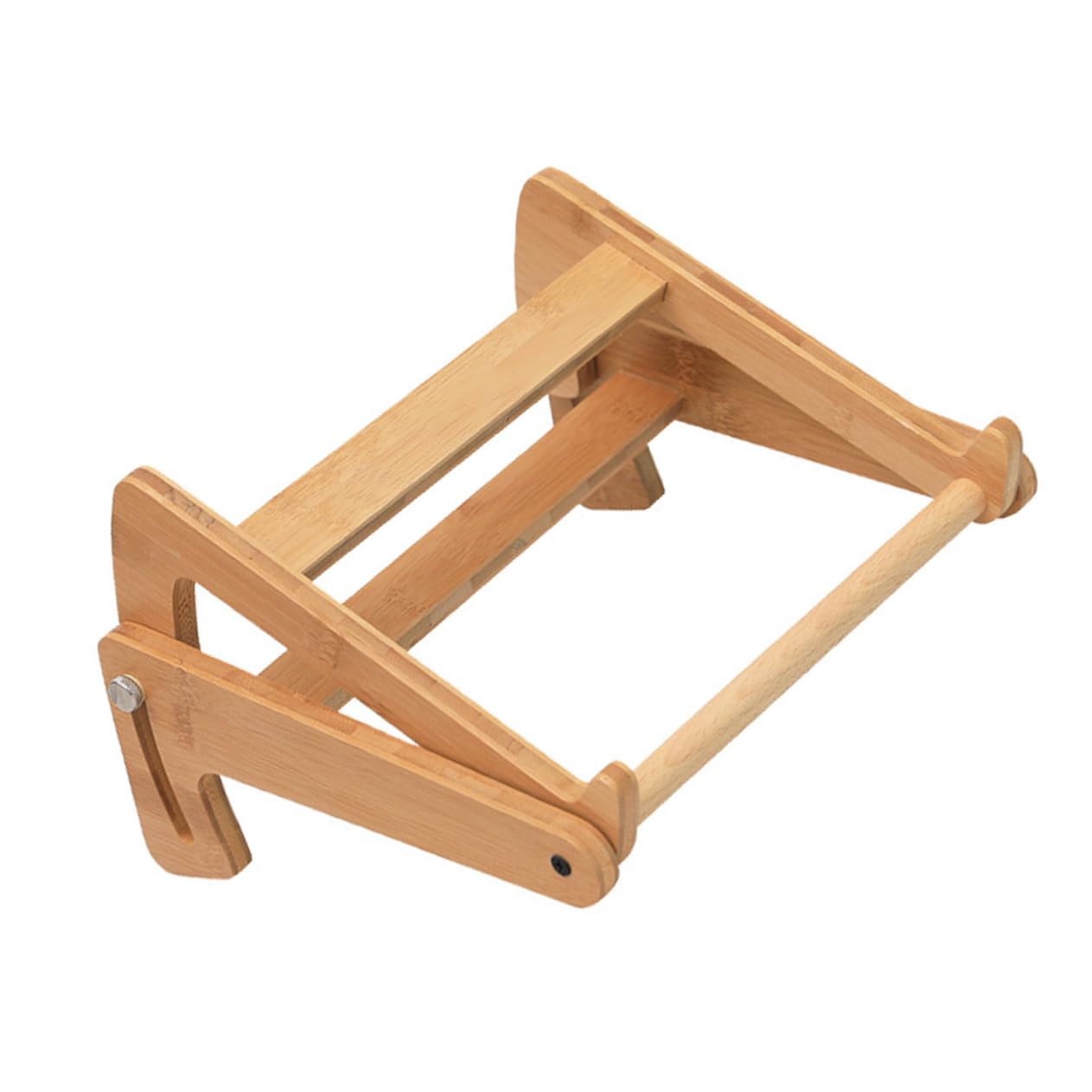 Supporto per Laptop in Legno Beige Altezza Regolabile, Design Cavo e Angoli Arrotondati, Scrivania Portatile per Laptop per Casa e Ufficio