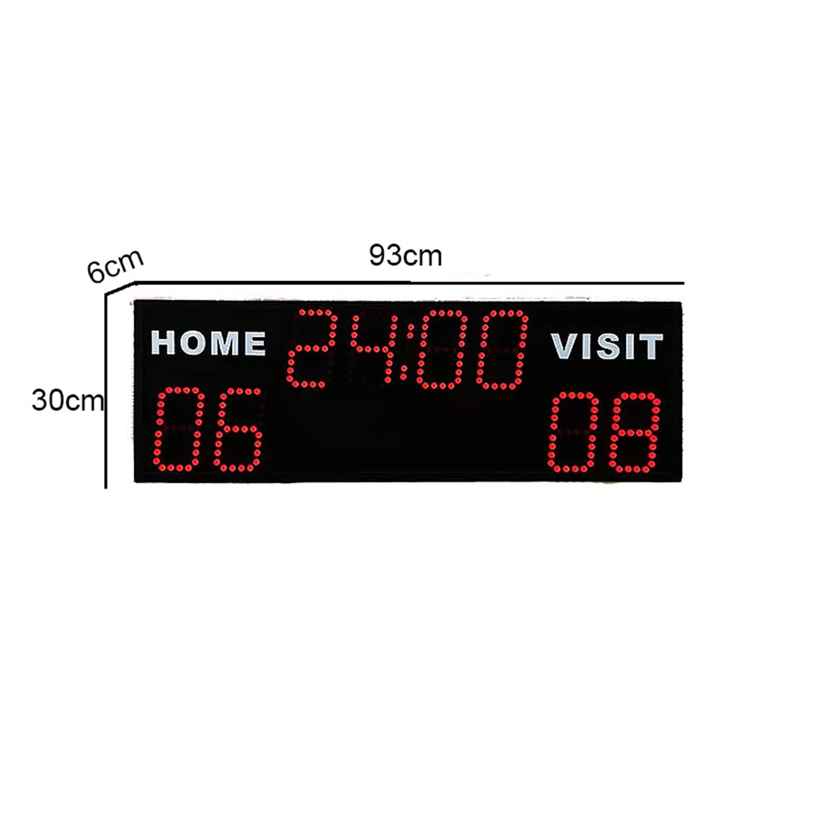 Marcador electrónico LED para exteriores, fútbol, multifunción, temporizador cuenta regresiva, montado en pared