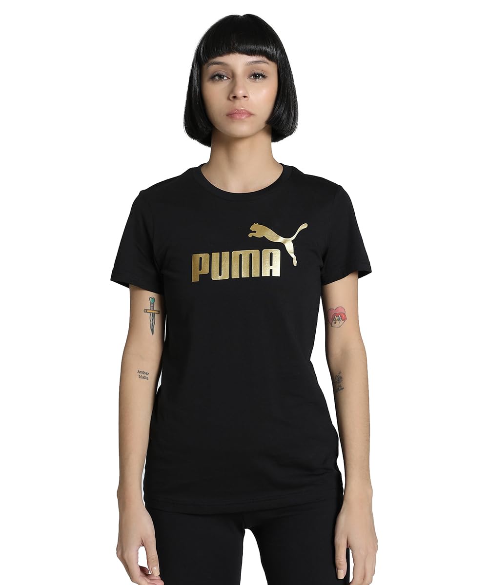 PUMA T-Shirt Unisex Ess Metallic No. 1 Logo Tee (Confezione da 1) XS
