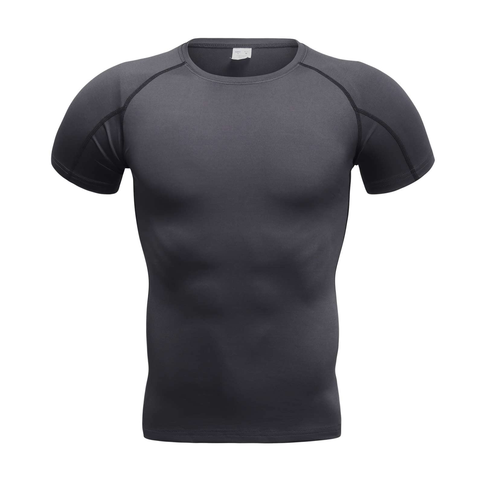 Juego de ropa deportiva de compresión para hombre, con 3 camisetas de compresión + 3 camisetas de compresión transpirables para hombre, para correr, entrenamiento, correr, gimnasio, etc