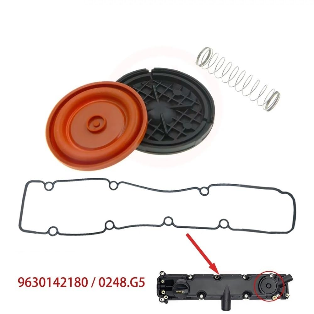 Copertura Bilancieri 9630142180 Coperchio Valvola Camera Del Cilindro Testata Motore Per Peugeot 206 307 406 Per Citroen 0248g5 Con Membrana E Guarnizione Di Tenuta | 1 set