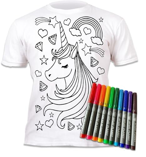 Splat Planet Einhornstern T-Shirt Magisches T-Shirt Zum Ausmalen Mit 10...