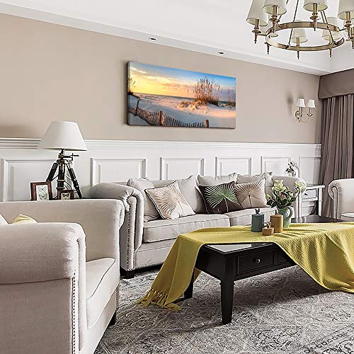 Canvas Wall Art For Living Room Seaview Sand Dunes Seagrass Landscapes Bathroom Wall Decor Ready To Hang Home Decorations Bedroom Kitchen Inspirational Canvas Prints Posters Painting Mural Artwork #TOP6