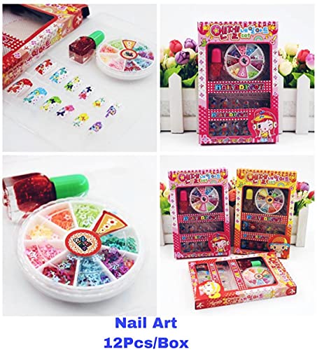 Kids Real Makeup & Nail Art Set with Bracelets, Earrings & Ring