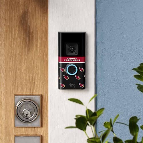 Image of All-New Limited Edition, Official NFL Faceplate for Ring Doorbells - Video Doorbell 3, Video Doorbell 3 Plus, Video Doorbell 4, Battery Doorbell Plus, and Battery Doorbell Pro | Arizona Cardinals