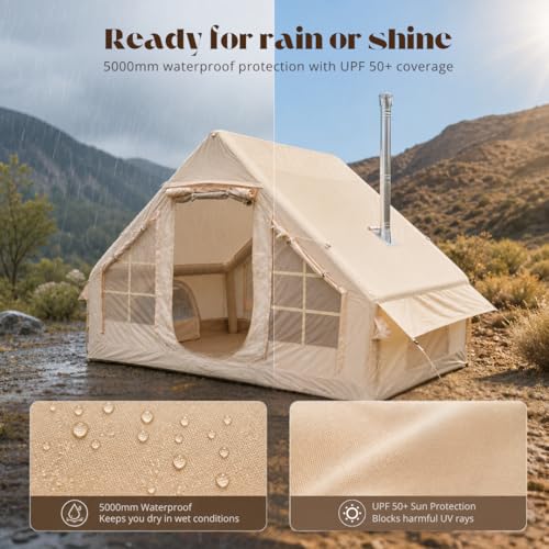 Carpa inflable para 4 personas camping 5 min armado miniatura 5
