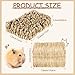 Blulu 4 Pcs Rabbit Grass Bed Rabbit Mats Guinea Pig Hamster Bedding Hay Bunny Natural Straw Woven Bed Handmade Bedding Sleeping Grinding Nesting and Chewing for Chinchilla Hedgehog Small Animal