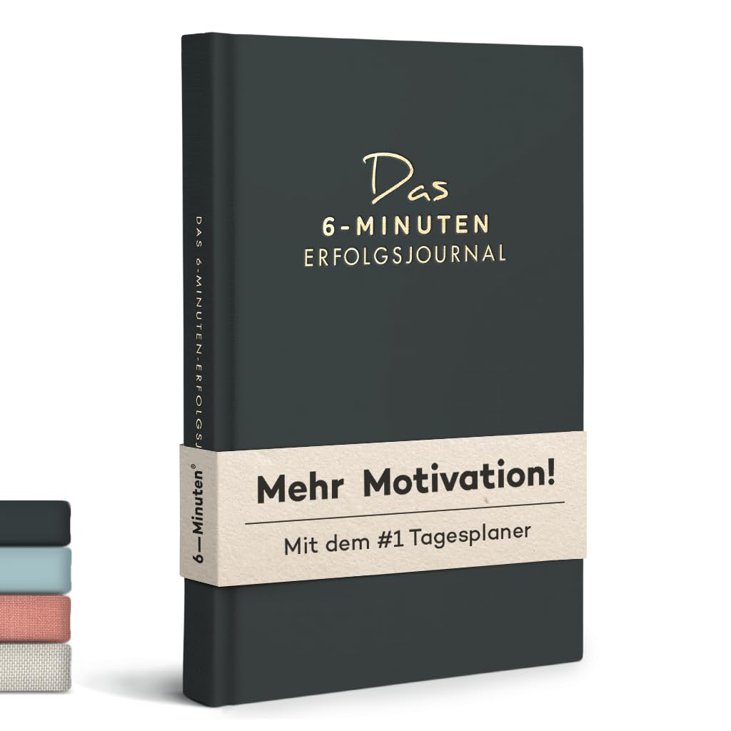 6-Minuten Erfolgsjournal – #1 Tagesplaner 2026 für Fokus & Motivation – Undatierter To Do Planer – Erfolgstagebuch für gelassene Zielerreichung