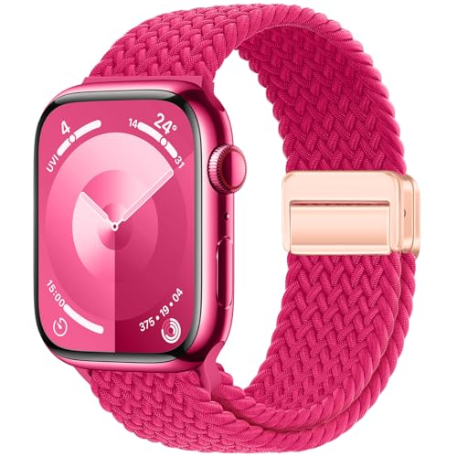 Image of Qimela Sport Loop Compatible with Apple Watch Band 38mm 40mm 41mm 42mm 44mm 45mm 46mm 49mm for Women Men,Magnetic Strap Stretchy Braided Wristband for iWatch Series 11 10 9 8 7 6 5 4 SE Ultra 3 2 1