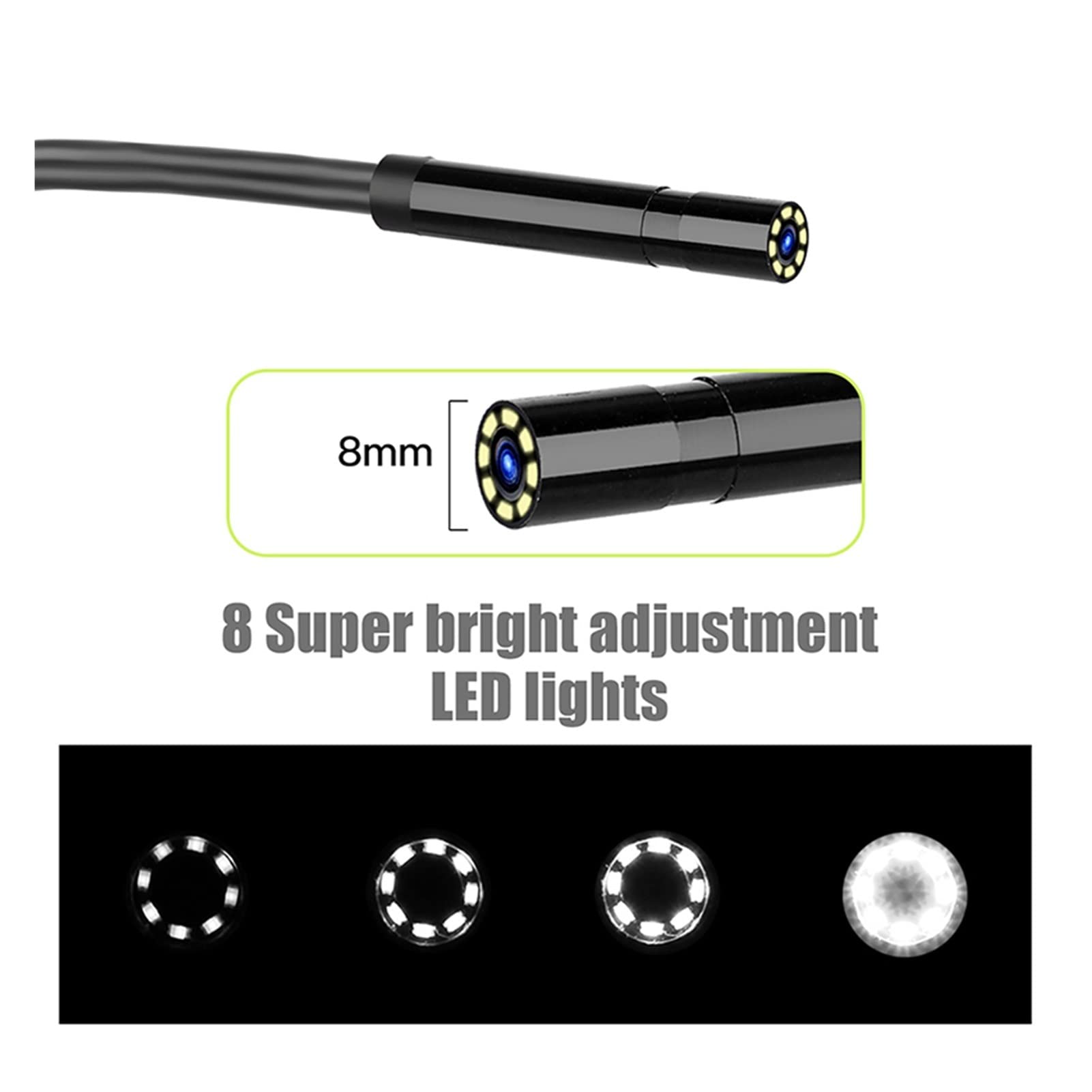Schermo a tenutazza Endoscopio Single & Dual Lens Camera 43 "BoresCope industriale 8mm 2.0MP ISPEZIONE SNAKE Camera(10m)
