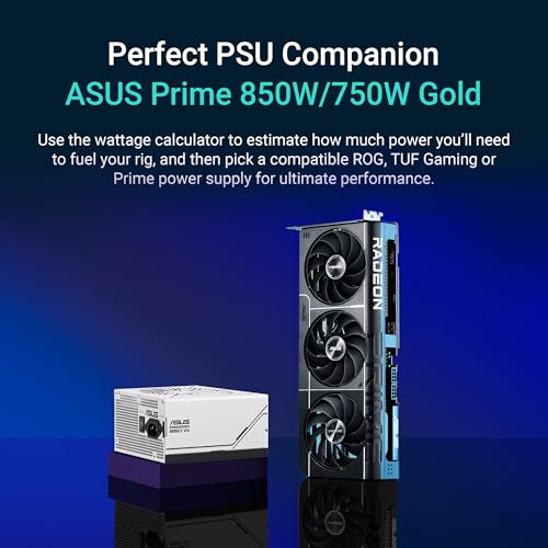 Image of ASUS Prime Radeon RX 9070 OC Edition Graphics Card (PCIe 5.0, HDMI /DP 2.1, 2.5-Slot Design, axial-tech Fans, Dual Ball Fan Bearings, Dual BIOS, GPU Guard)