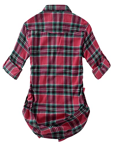 Image of Match Women's Long Sleeve Plaid Flannel Shirt #2021