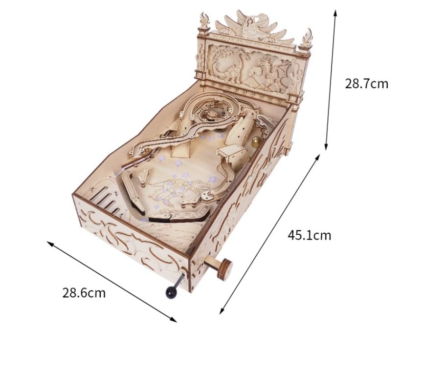 Zestawy Drewnianych Puzzli 3D Dla Dorosłych Do Budowania Puzzli 3D, Automatu Do Gry W Pinball, Toru Kulkowego, Zabawnej Gry DIY, Świątecznego Prezentu Dla Dzieci, 397 Elementów.