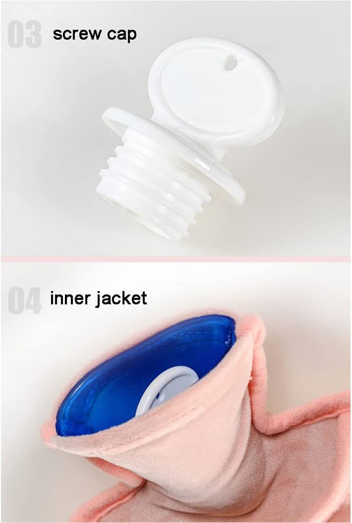 OLOTU Durevole Borraccia per Acqua Calda Grande da 2 Litri, Borsa per Acqua Calda Fredda in PVC per crampi Collo Spalle Sollievo dal Dolore, Borsa per Acqua Calda Portatile con Coperchio Portatile