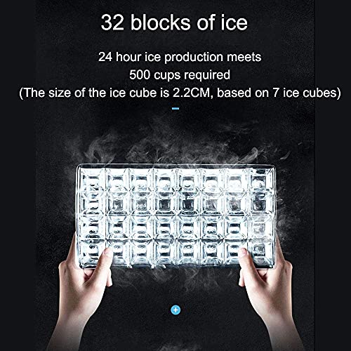 SHKUU Ice Cube Maker Edelstahl Commercial Ice Maker, 55 kg EIS pro 24 Stunden, LED-Anzeige, Blu-Ray-Sterilisation, 32… – Bild 6