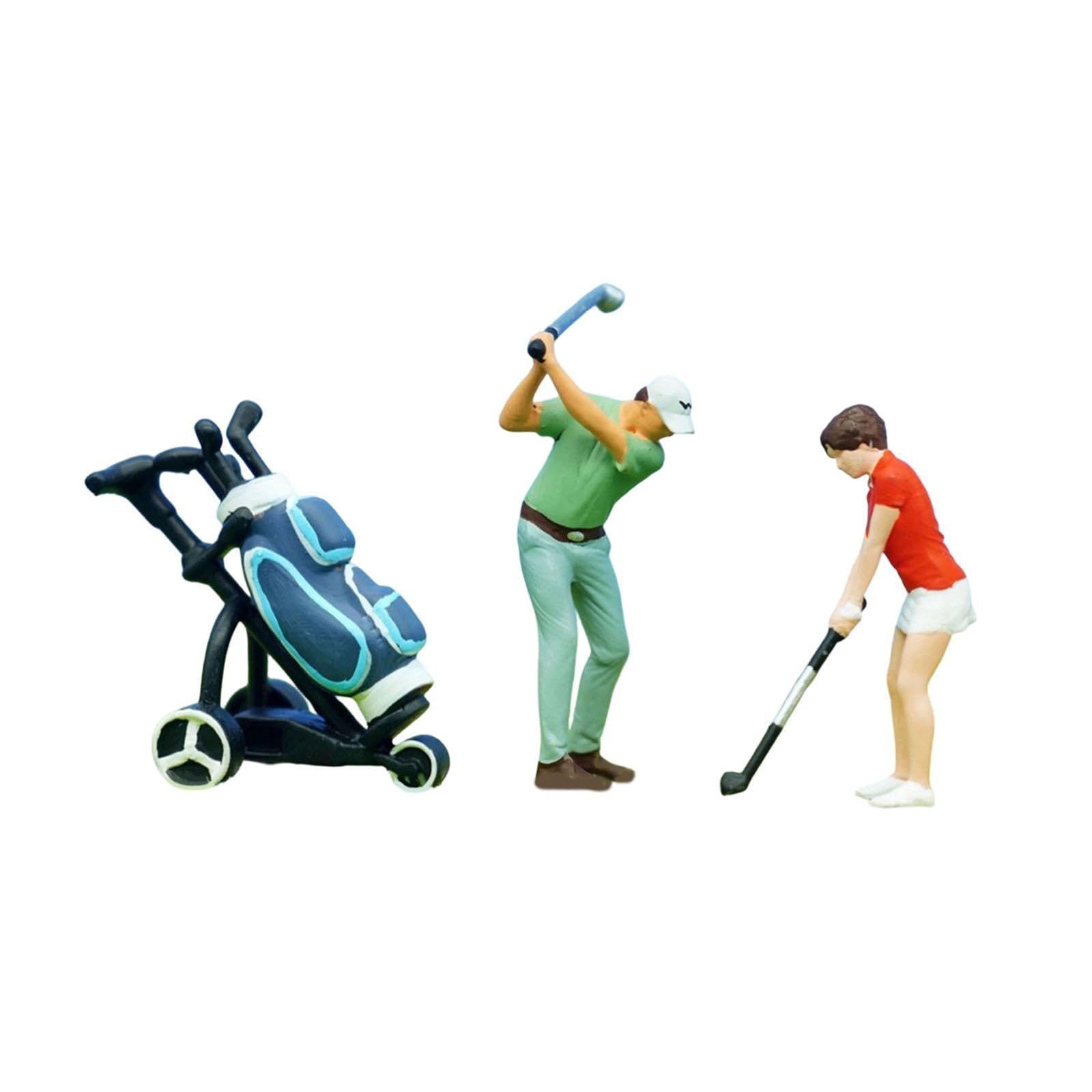 1:64 scale tiny people layout micro landscape accessories golf figurines set