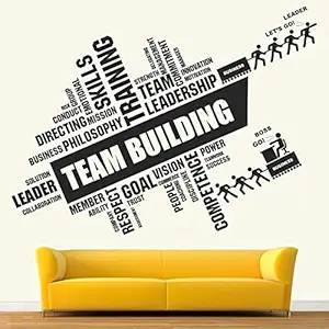 StickMe Team Building Teamwork Office Startup Motivation Wall Sticker (115 x 85 Cm, Multicolour, Vinyl)