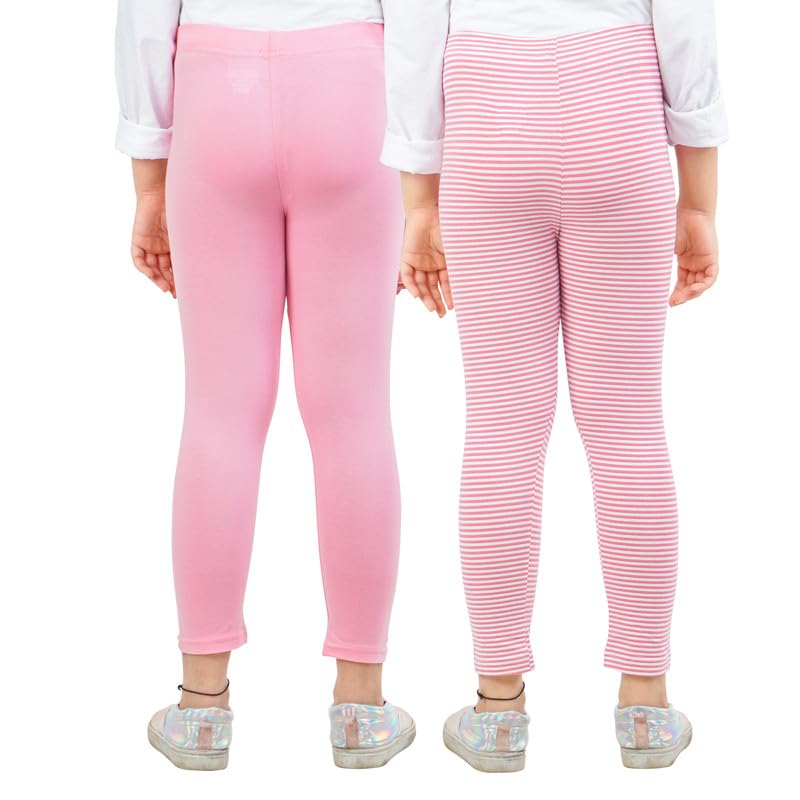 Image of ARIEL Cotton Printed Non-Transparent Regular Fit Ankle Length Leggings for Girls