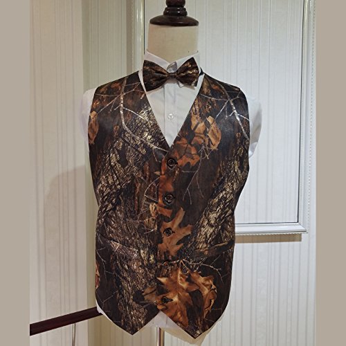 Camouflage Vests with Tie for Wedding Groom Wear Man camo Prom Vest2