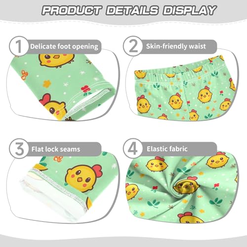 Lovely Cute Simple Chicken Girls Leggings Soft Comfortable Athletic Leggings Dancing Pants for 4-10 Years3
