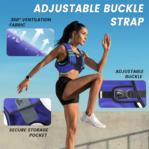 Image of Weighted Vest Woman 6 /8 /12 /16 /20 /25 /30lb Weight Vest for Women Men Body Weight Vests for Walking Strength Training Running Workout Jogging Fitness