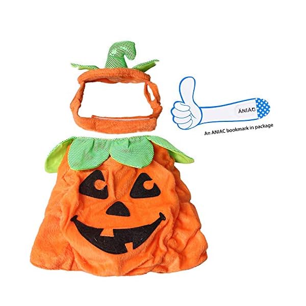 Aniac pet pumpkin costume cat halloween hat cloak sets puppy poncho dog halloween cosplay for kitty small medium sized dog - image 3