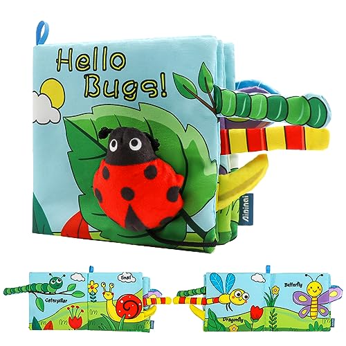 Image of GKDOMS Soft Baby Books High Contrast Toy, Touch and Feel Crinkle Cloth Book Infant Toy with Non-Toxic Fabrics, Baby Shower, Thank You Gifts for Newborn Boys and Girls 0-6-12 Months