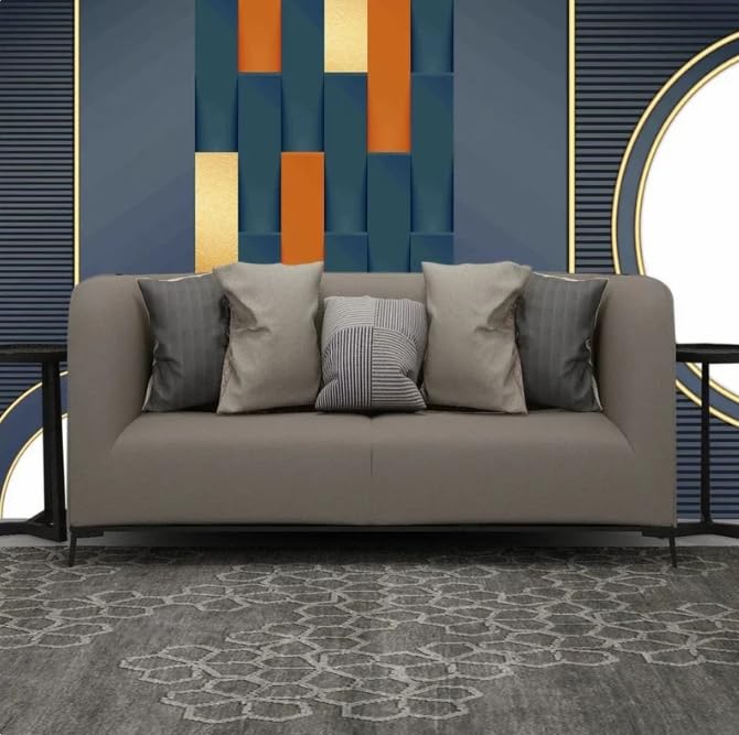 Photo murale 3D à effet visuel géométrique pour agrandir le fond TV du salon