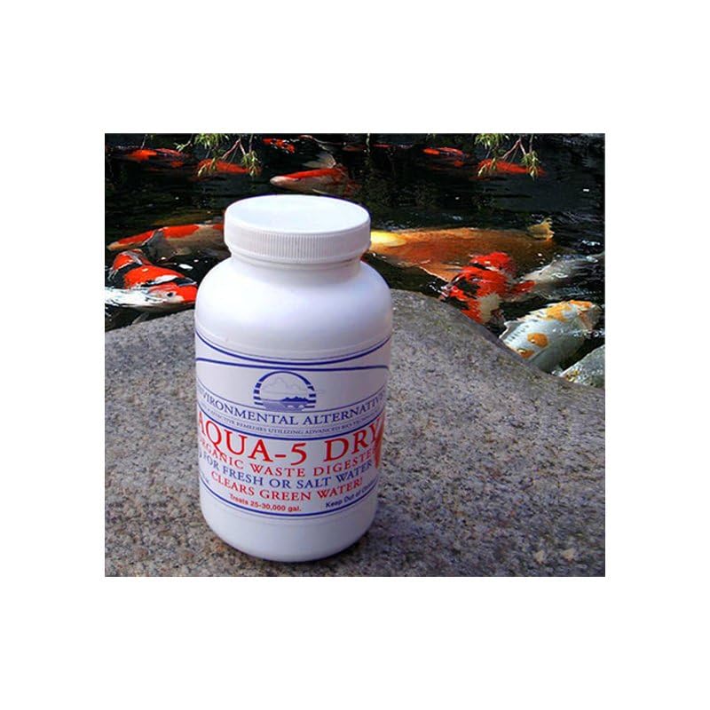 Aqua-5 Dry, laghetto ad alta concentrazione e filtro per laghetto da giardino, laghetto galleggiante per acqua pulita e filtro biologico, set da 2 maxi lattine