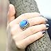 MY MOJOYAS Handmade Sterling Silver Plated Mood Ring with Unique Antique Pattern and Color-Changing Oval Stone for Men and Women Size 9