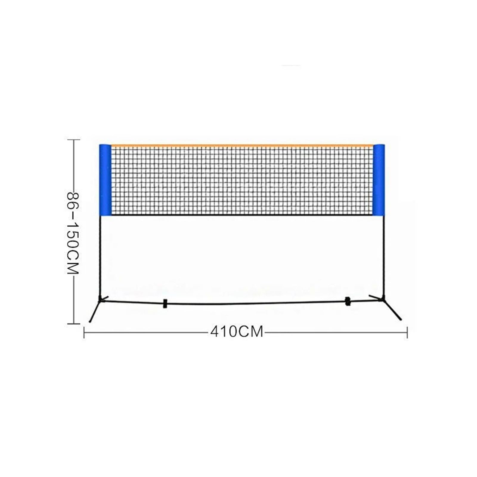 SBTRKT 150/86CM Height Adjustable Tennis Frame with Net 3.1/4.1M Nylon Training Net (Color : Blue, Size : 4.1M)