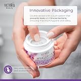 VICTORIA beauty Krem antyagingowy z kwasem hialuronowym przeciw zmarszczkom i siniakom, krem do twarzy z kwasem hialuronowym i ekstraktem z lukrecji dla kobiet i mężczyzn, nawilżający krem z kwasem
