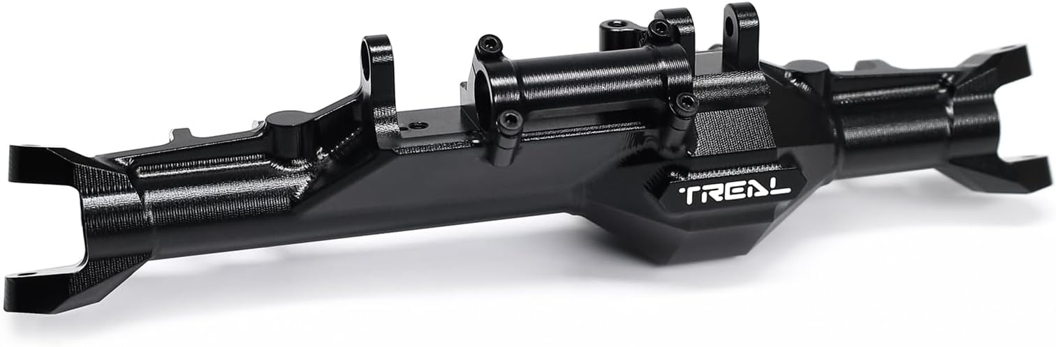 TrealAluminum 7075 Front Axle Housing CNC Billet Machined Upgrades for Vanquish Products H10 Optic(Black)