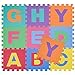 BAKAJI Tappeto Puzzle Colorato in Morbida Gomma Eva Resistente, Isolante, Lavabile, Tappetino da Gioco per Bambini (10 pz Lettere)