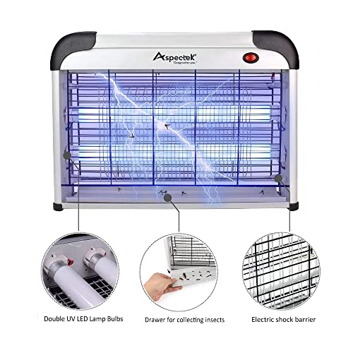 Aspectek HR292-5 Powerful 20W Electronic Indoor Insect Killer, Bug Zapper, Fly Zapper, Mosquito Killer-Indoor Use Including Free 2 Pack Replacement Bulbs thumb #2