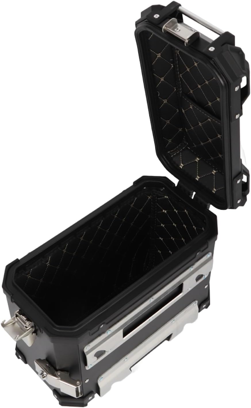 Irfora 35L Universal Side Storage Box Aluminum Alloy Luggage Case Organizer (Black)