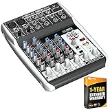 Behringer Q802USB XENYX 8-Input 2-Bus Mixer & USB/Audio Interface Bundle with 1 Year Extended...