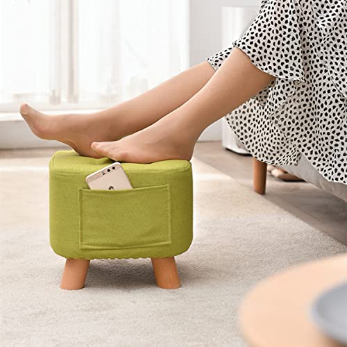 Repose-Pieds Bois Soulagement Jambes Pouf Triangulaire Vert - 8